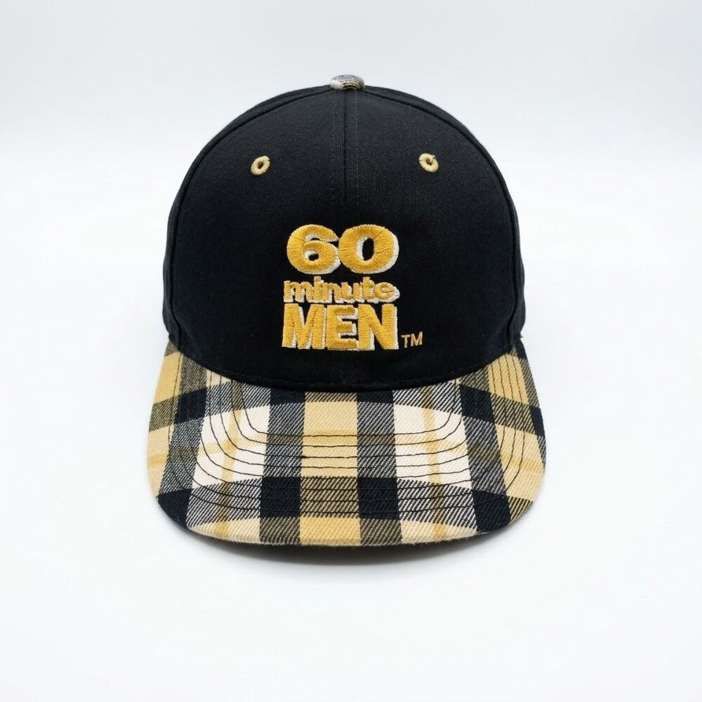 Vintage Otto 90s Pittsburgh Steelers 60 Minute Men NFL Snapback Hat Plaid Brim